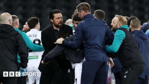 Preston North End brawl ‘not pretty for anyone’, says Swansea City boss Russell Martin